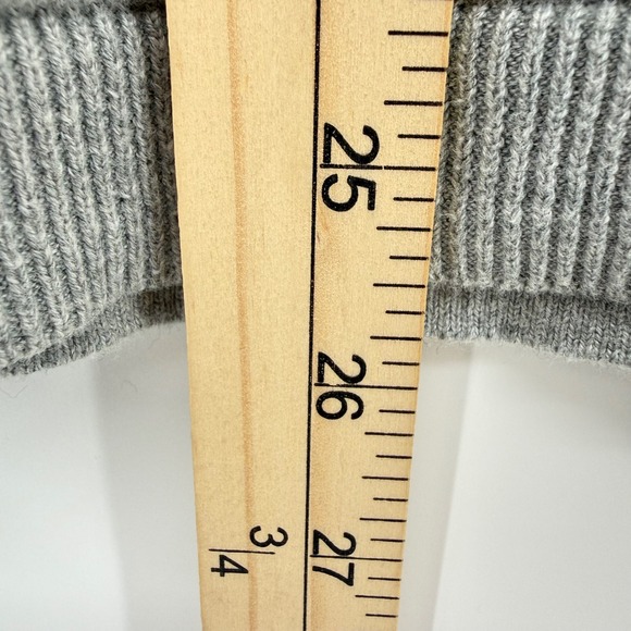 Kim Rogers Gray Pink Hearts Arrow Sweater Long Sleeve Tie Back Knit Women's L - Picture 5 of 7